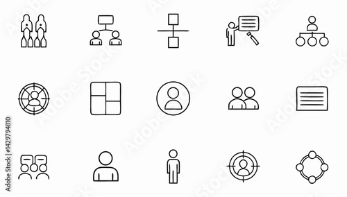headhunting set of web icons in line style  recrui (1).eps