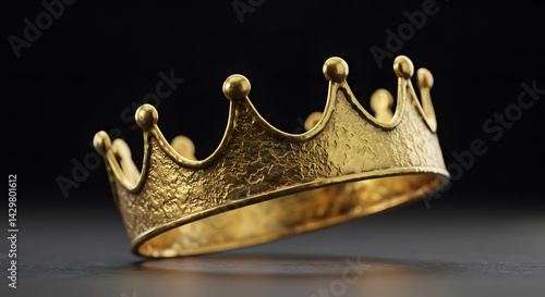 golden crown isolated on black