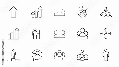 personal growth and success set of web icons in li (1).eps