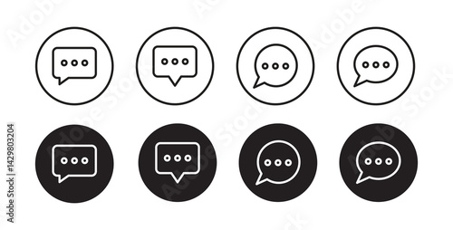 Chat Bubble Icon set. Chat, message, message, sms, chat, chatting, talk line icon vector illustration	