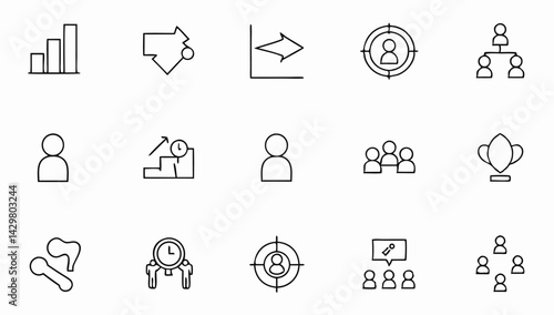 personal growth and success set of web icons in li (5).eps