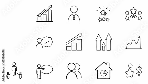 personal growth and success set of web icons in li (7).eps