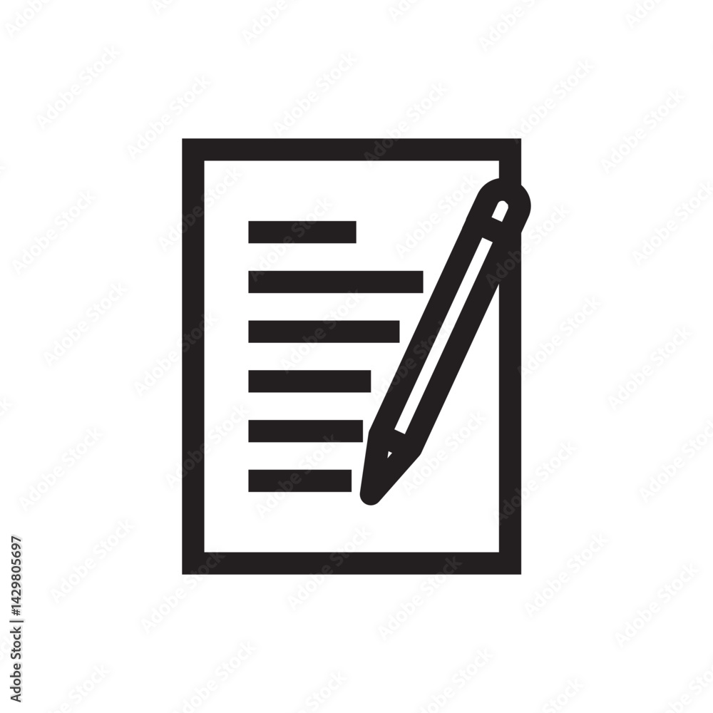 paper with pen line paper with pen line