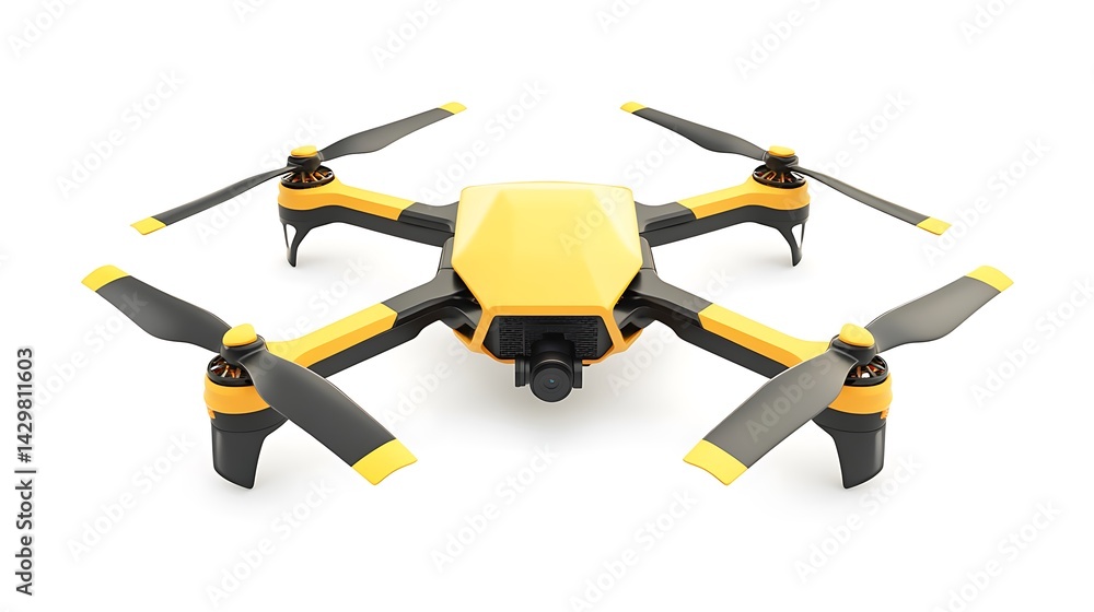 Drone quadcopter isolated on white background. Drone quadcopter isolated on white background.