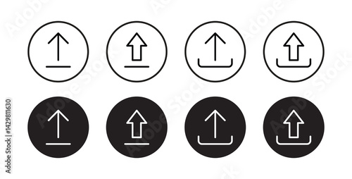 Upload icon set vector illustration