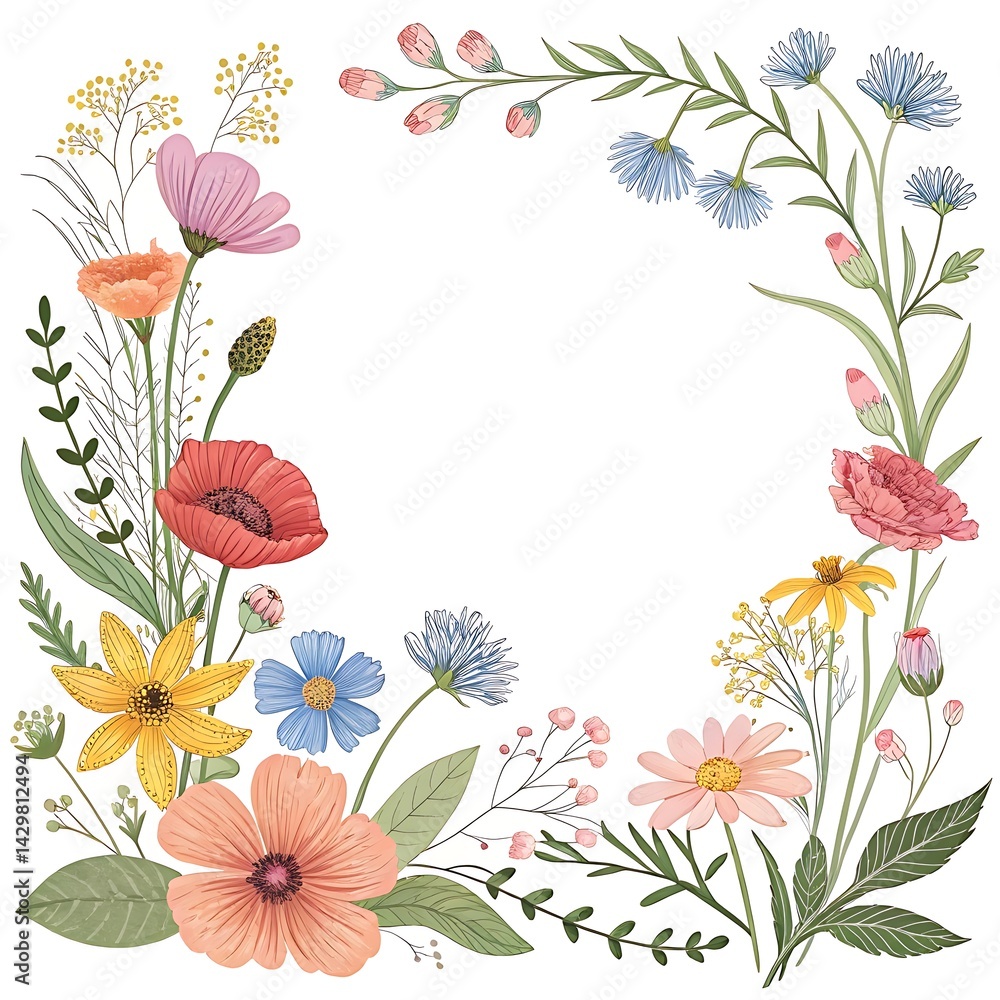 Obraz premium floral background with flowers