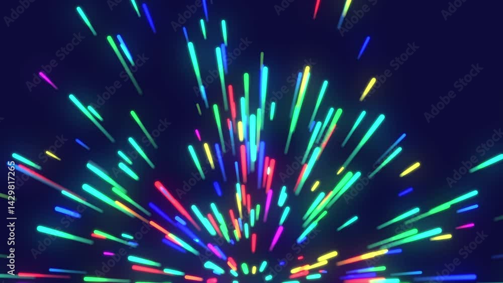 カラフルなネオンのように光るパーティクル スパーク ループ カラフルなネオンのように光るパーティクル スパーク ループ