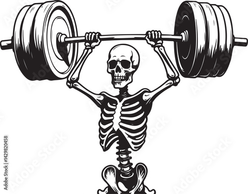 Skeleton Lifting Barbell SVG | Workout Gym Vector Clipart

Funny Skeleton Weightlifting SVG | Gym Fitness Silhouette

Halloween Gym SVG | Skeleton with Barbell Vector Design

Skeleton Barbell Clipart 