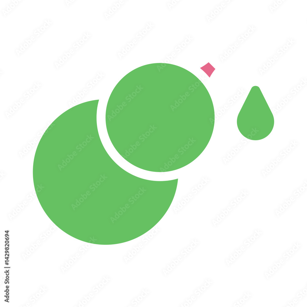 Abstract Green Circles with Drop Illustration Abstract Green Circles with Drop Illustration