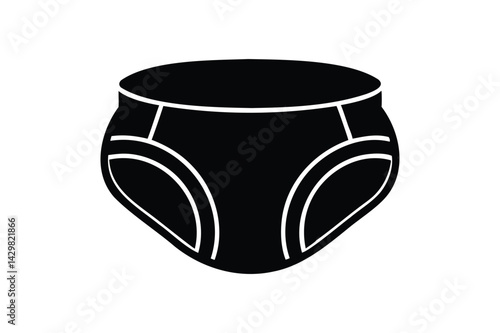 Adult diaper icon silhouette