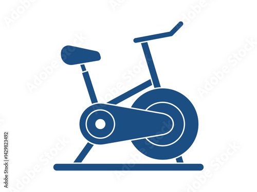 Exercise bike icon. Fitness icon and symbol. Fitness elements. Fitness equipment. Simple flat vector icon.