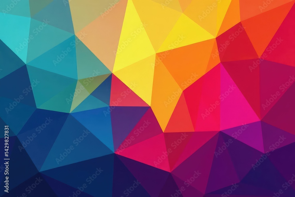 Fototapeta premium Abstract geometric shapes, vibrant hues, seamlessly tiled , contemporary, texture