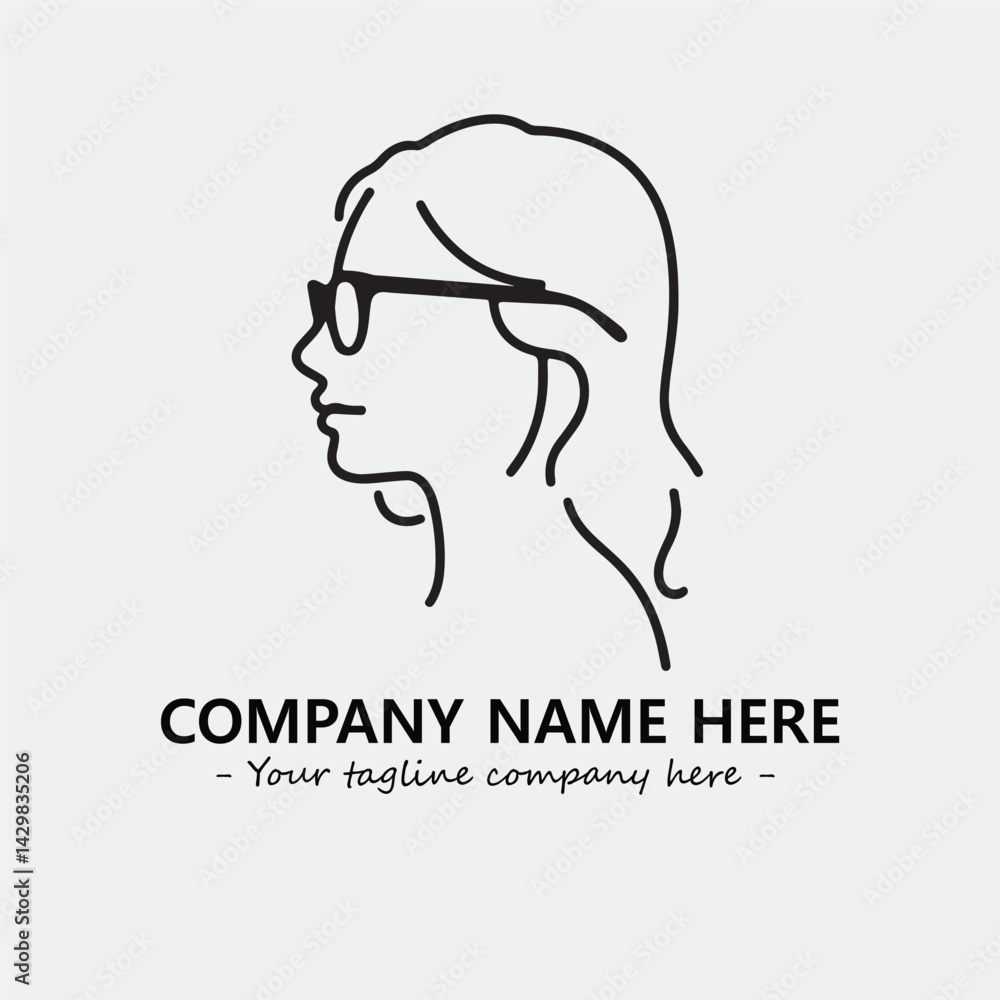 woman with glasses silhouette illustration black and white for logo company vector image
woman with glasses silhouette illustration black and white for logo company vector image
