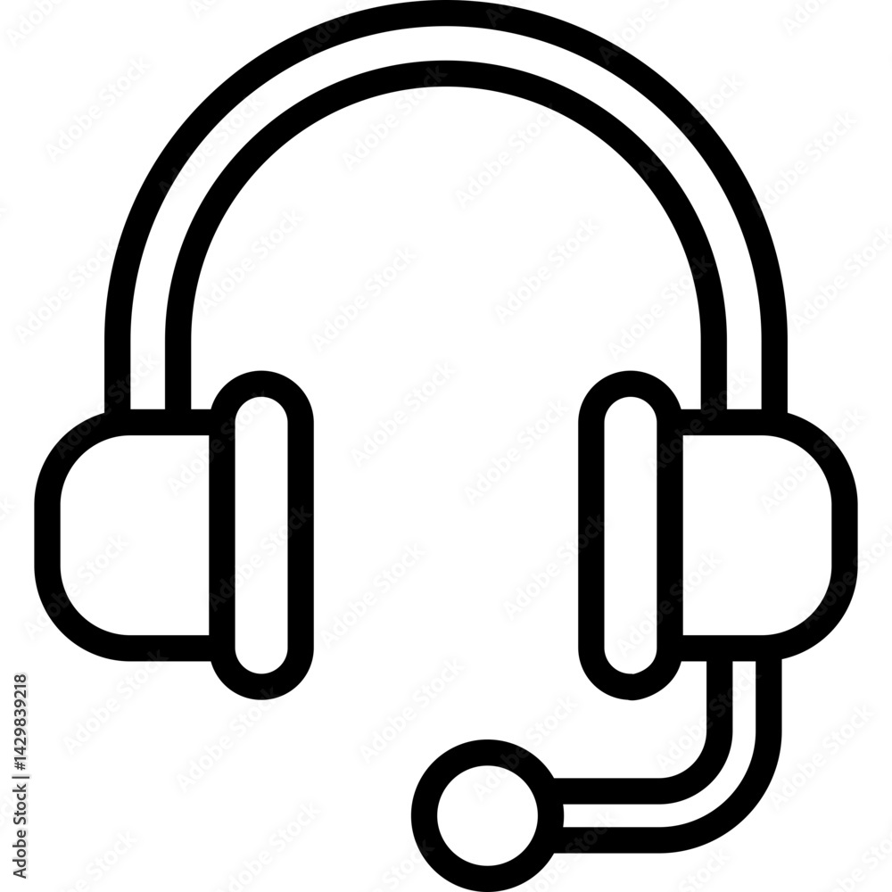 headset icon illustration headset icon illustration