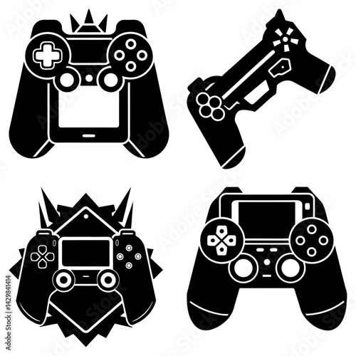 Phone Gaming Trigger silhouette vector