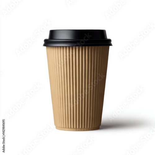 Wallpaper Mural Paper coffee cup with black lid on white background Torontodigital.ca