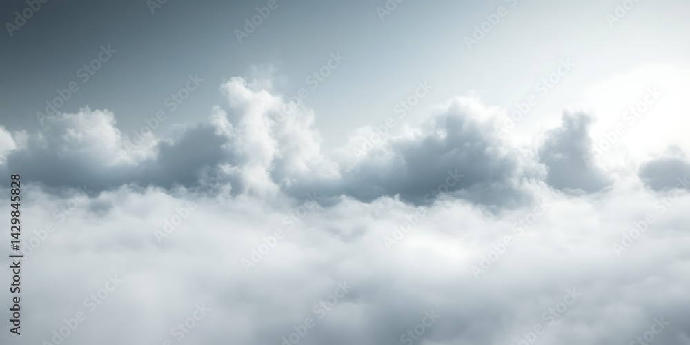 Fototapeta premium High Altitude View of Cloudscape, Aerial Perspective