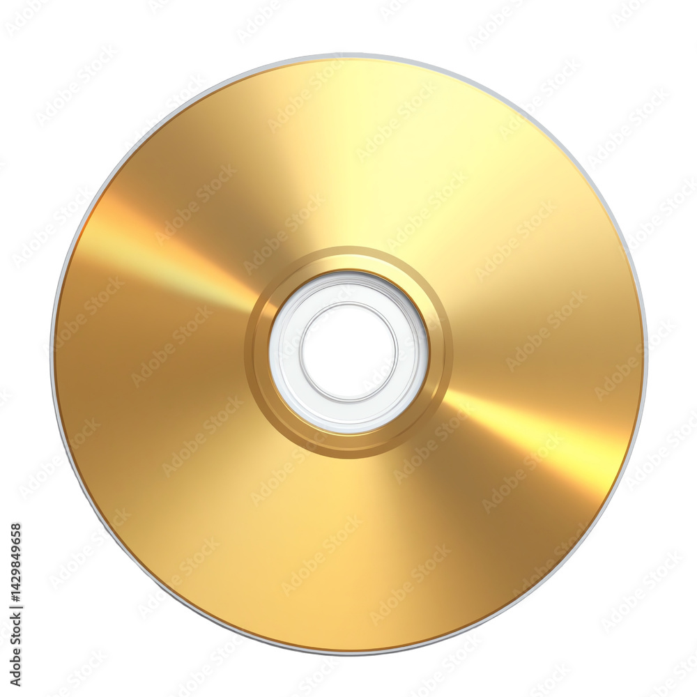 Gold CD, white isolate background Gold CD, white isolate background