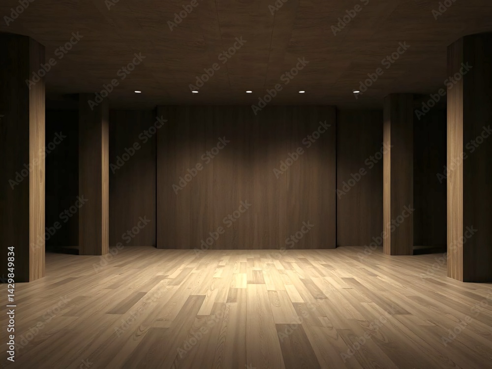 custom made wallpaper toronto digitalempty room with wooden floor. room, interior, empty, floor, home, architecture, wall, corridor, window, house, nobody, door, light, indoor, hall, apartment, space, design, parquet, open, hallway, insi