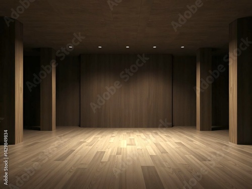 Wallpaper Mural empty room with wooden floor. room, interior, empty, floor, home, architecture, wall, corridor, window, house, nobody, door, light, indoor, hall, apartment, space, design, parquet, open, hallway, insi Torontodigital.ca