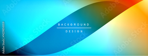 Abstract gradient background. Blue, orange hues blend smoothly. Minimalist design features text overlay, simple curves present.