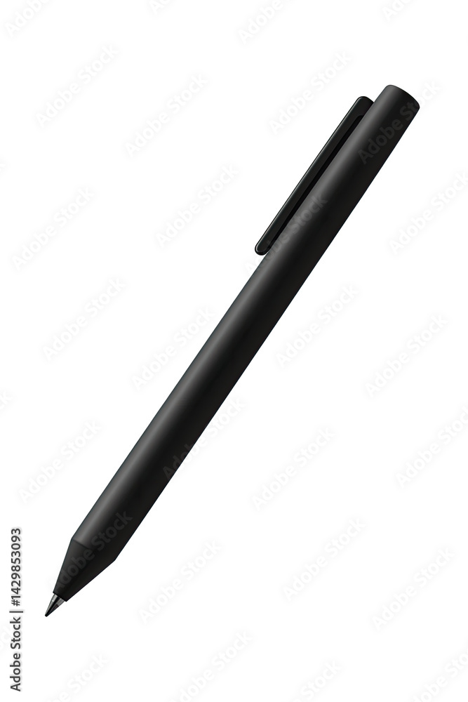 Black pen, sleek design Black pen, sleek design