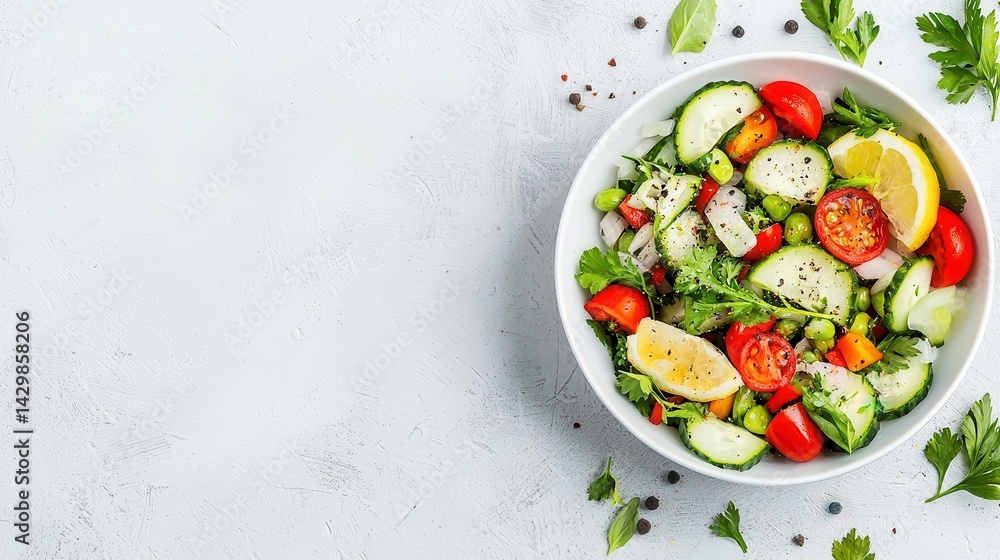 Fresh Colorful Garden Salad Fresh Colorful Garden Salad