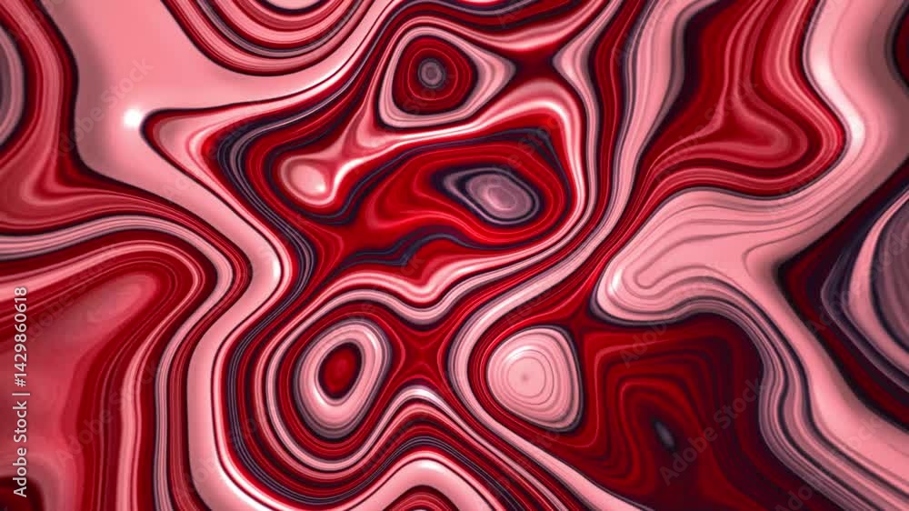 Smooth animation video background with pink and red abstract shapes and flows Smooth animation video background with pink and red abstract shapes and flows
