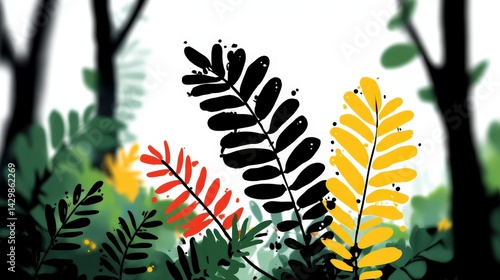 Tropical Jungle Leaves  Abstract Art  Nature Wallpaper  4K UHD Background