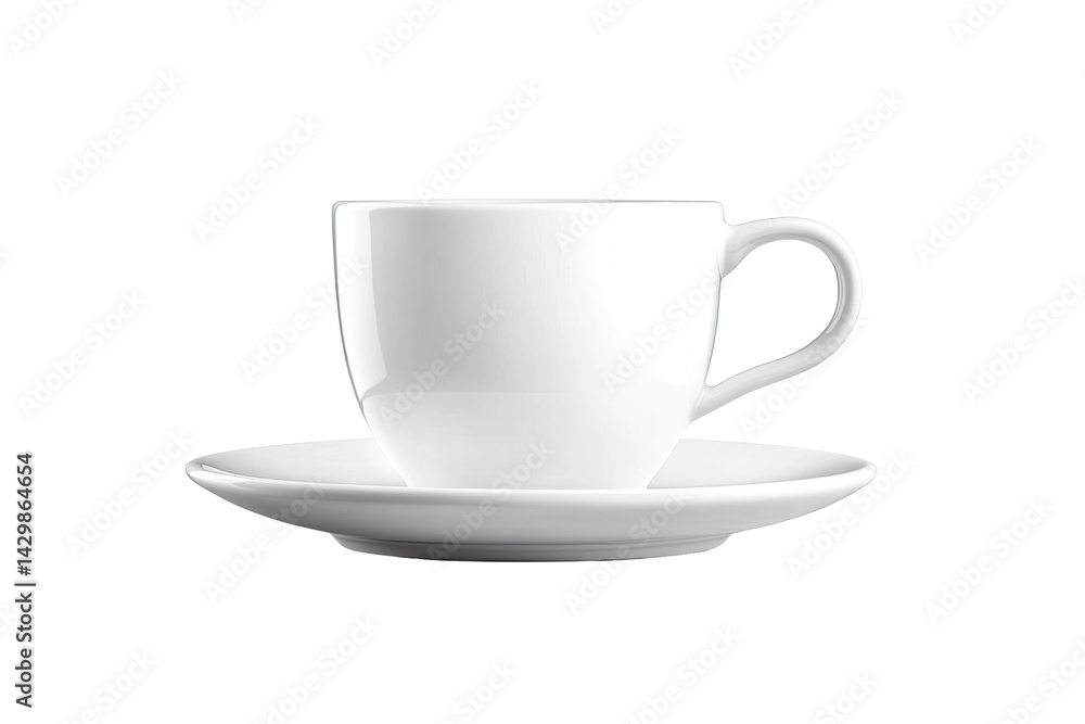 White espresso cup and saucer White espresso cup and saucer