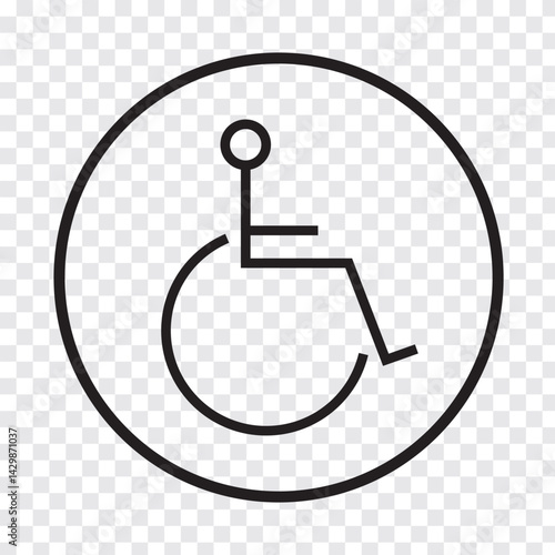 Wheelchair Handicap icon. Disabled icon.