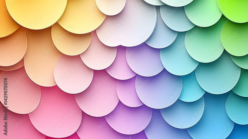 Abstract Pastel Rainbow Circle Pattern Background Abstract Pastel Rainbow Circle Pattern Background