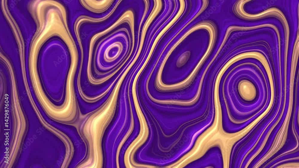 Purple and brown abstract swirls and waves background animation video Purple and brown abstract swirls and waves background animation video