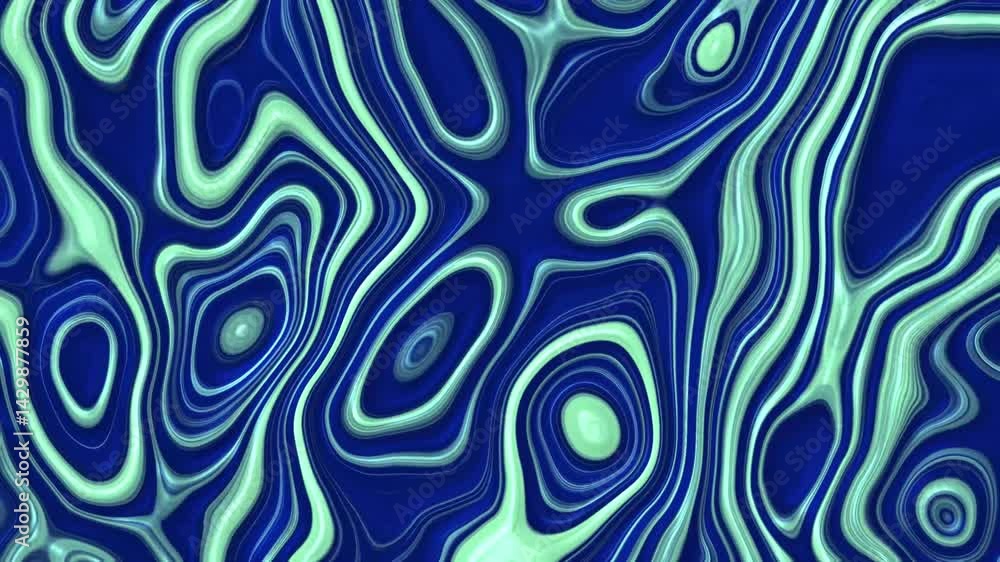 Green and blue abstract waves and swirling shapes in a colorful background Green and blue abstract waves and swirling shapes in a colorful background