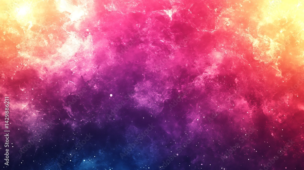 Naklejka premium Abstract vibrant cosmic nebula background