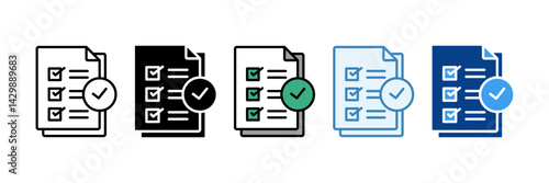 Compliance  Icon Set Multiple Style Collection