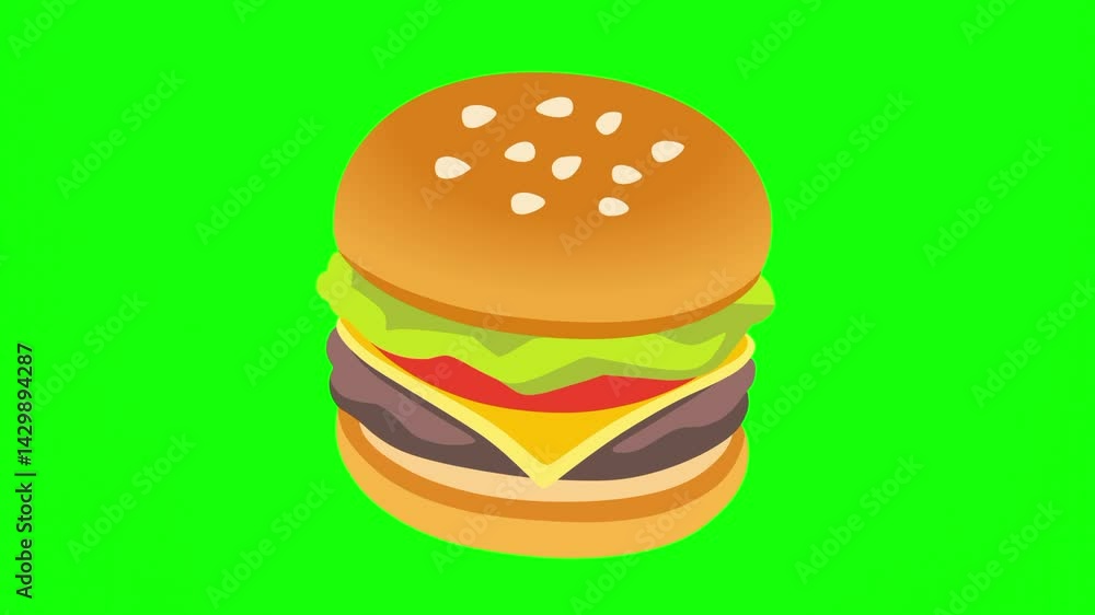 Burger, hamburger, beefburger, cheeseburger. Popular fast Food and ...
