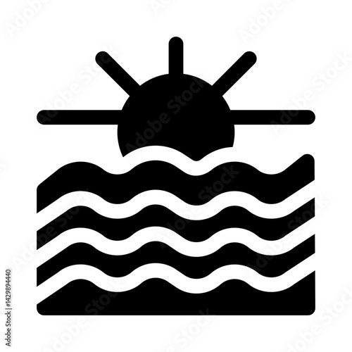 Sunset glyph icon