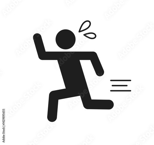 急いで走っている人のピクトグラム