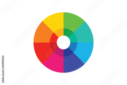 Color wheel icon vector