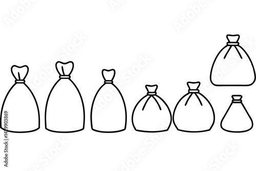 Autoclave bags Biohazard Disposal Line art