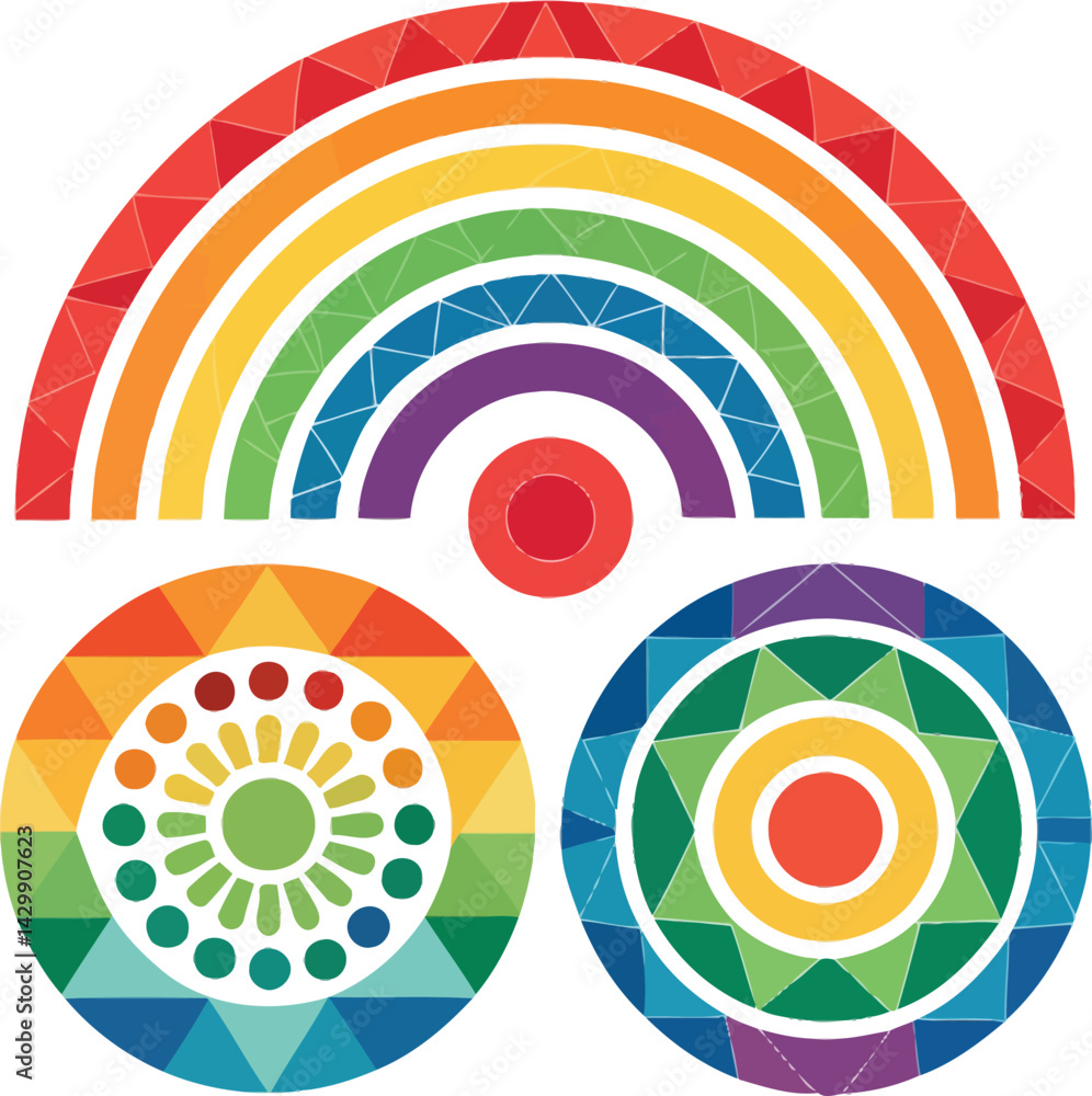 Obraz premium Bright vibrant abstract art background