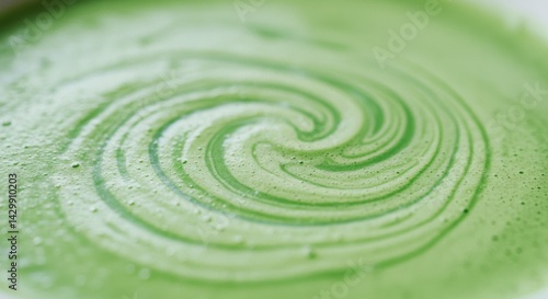 抹茶ラテの渦巻き模様、背景素材