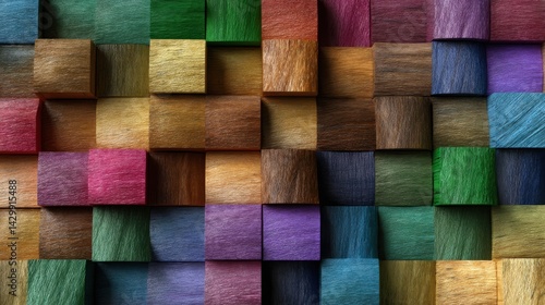 A colorful image of blocks with different colors and sizes