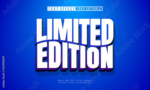 Limited edition 3D editable text effect with bold premium style for standout designs.
