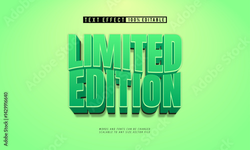 Limited edition 3D editable text effect with bold premium style for standout designs.
