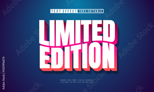 Limited edition 3D editable text effect with bold premium style for standout designs.