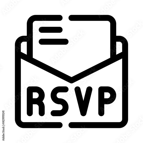 RSVP line icon