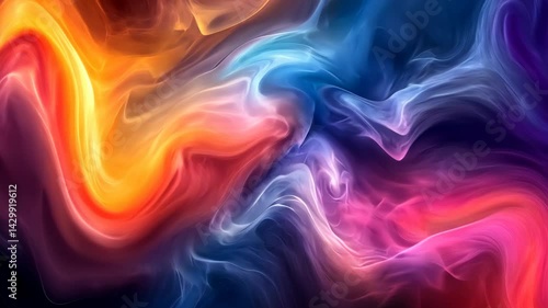 Wallpaper Mural Colorful swirls merge, abstract background of vibrant paint-like patterns Torontodigital.ca