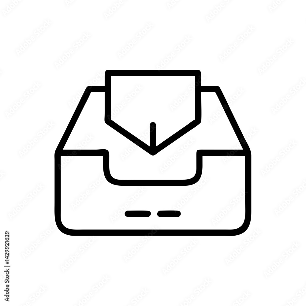 Folder with Envelope Icon Vector Design Folder with Envelope Icon Vector Design